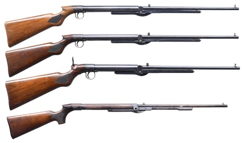 4 BSA UNDERLEVER AIR RIFLES.