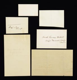 5 AUTOGRAPHS OF FAMOUS MILITARY & POLITICAL