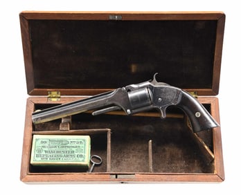 CASED VERY EARLY SMITH & WESSON NO. 2 ARMY