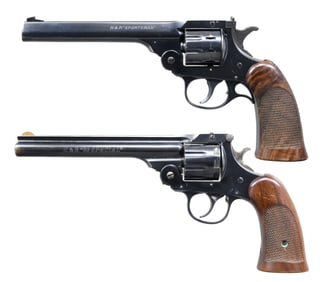 LOT OF TWO H&R DA REVOLVERS.