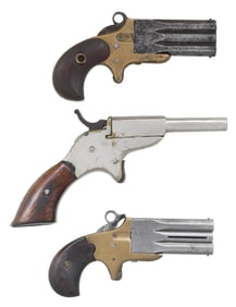 FRANK WESSON & 1 UNMARKED 22 RF PISTOLS.