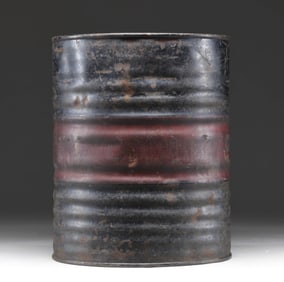 EARLY METAL BLACK POWDER KEG.