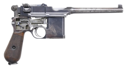IMPRESSIVE MAUSER C96 CONEHAMMER CUTAWAY PISTOL.