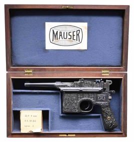EXTREMELY ATTRACTIVE CUSTOM ENGRAVED MAUSER C96