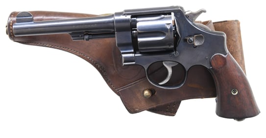 WWI EARLY ISSUE SMITH & WESSON M1917 DA REVOLVER.