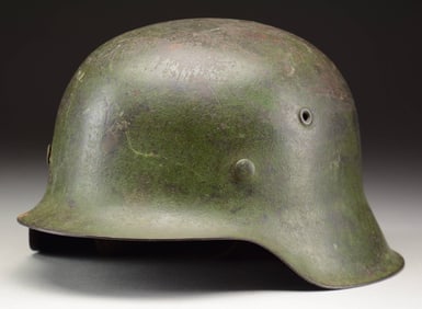 CHOICE WWII GERMAN M1942 SS HELMET.