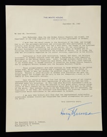 EXCEPTIONALLY HISTORIC AND IMPORANT SIGNED