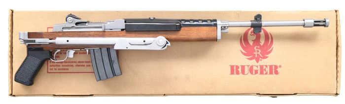 RUGER STAINLESS MINI-14/GBF SEMI-AUTO CARBINE.