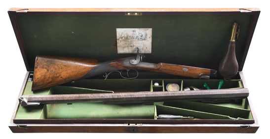 6 BORE MANTON & CO SINGLE PERCUSSION DANGEROUS