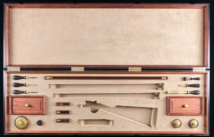 MAGNIFICENT WALNUT CASE FOR ENGLISH 410 BORE