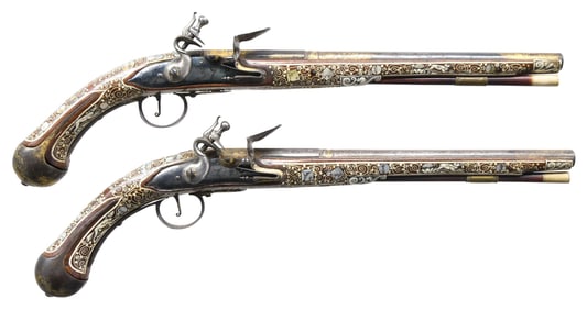 HIGHLY DECORATED AND WELL DOCUMENTED PAIR OF EARLY