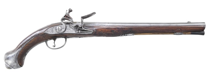 FINE EARLY FLINTLOCK HOLSTER PISTOL BY DANIEL