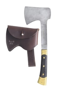 ROOSEVELT & DRAKE DAMASCUS FULL TANG AXE.