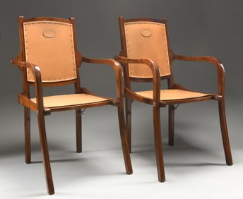 SET OF 2 LEWIS DRAKE BAREILLY CHAIRS.