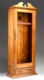 EXCEPTIONAL LEWIS DRAKE ROSEWOOD GUN CABINET.