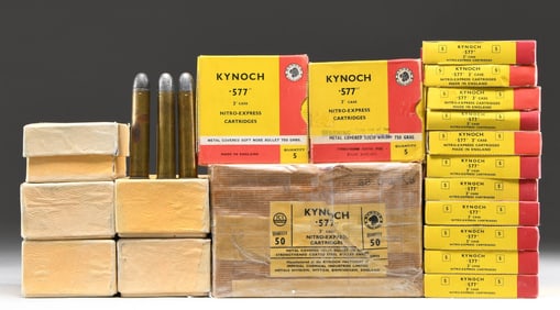 LARGE GROUPING OF KYNOCH 577 NITRO-EXPRESS 3"