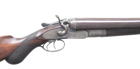 GOOD 8 BORE DOUBLE HAMMER SHOTGUN BY H. TOLLEY.