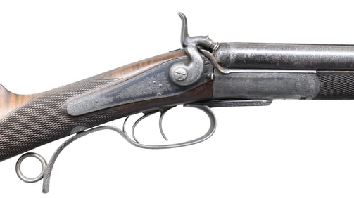 JAMES PURDEY LONG GUARD LEVER HAMMER DOUBLE RIFLE