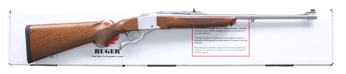 RUGER NO.K1-A STAINLESS SINGLE SHOT RIFLE.