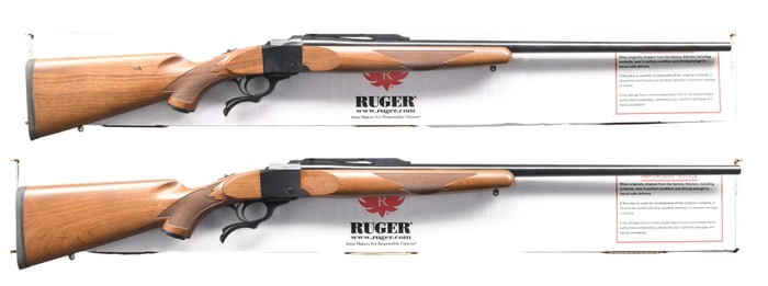 PAIR OF CONSECUTIVELY NUMBERED RUGER NO. 1-B