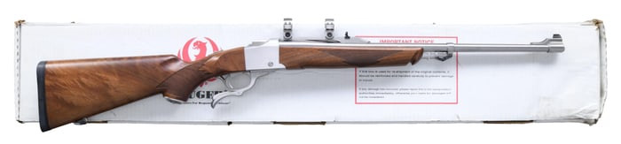 RUGER NO.K1-A STAINLESS STEEL SINGLE SHOT RIFLE.