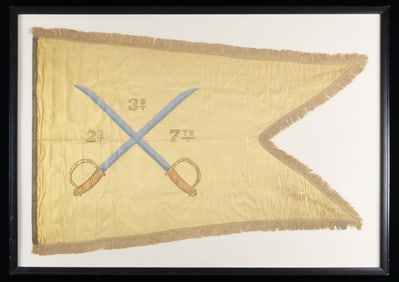 LATE CIVIL WAR RHODE ISLAND CAVALRY GUIDON.