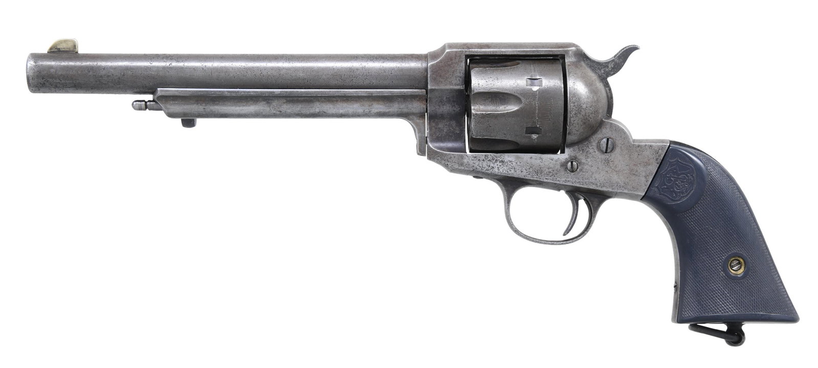 REMINGTON MODEL 1890 SINGLE ACTION ARMY REVOLVER.: Please note as of 5/10/25 this item description has been updated. Please revisit this description and contact us with any questions. Cal. 44-40 CF. NSN. Bbl. 7 1/2" w/ German silver blade front sight.