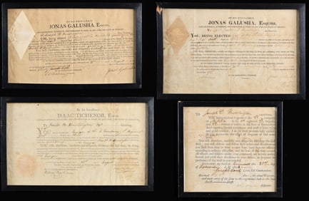 GROUP OF 4 WAR OF 1812 ERA "GREEN MOUNTAIN BOYS"