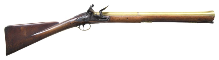 FINE CIRCA 1760 LONDON BRASS BARREL BLUNDERBUSS.
