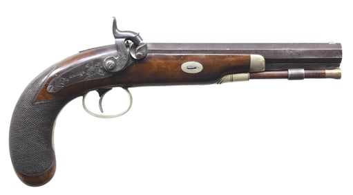 JOHN KRIDER HOLSTER OR GREATCOAT PERCUSSION PISTOL