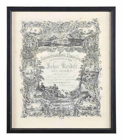 FANCY ENGRAVED BROADSIDE JOHN KRIDER SPORTSMENS