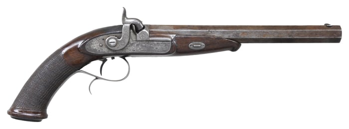 J.E. EVANS PERCUSSION TARGET PISTOL.