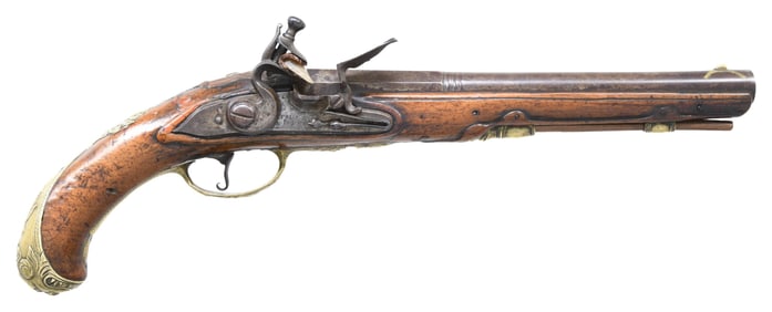 BELGIAN NIQUET LE JEUNE FLINTLOCK PISTOL.