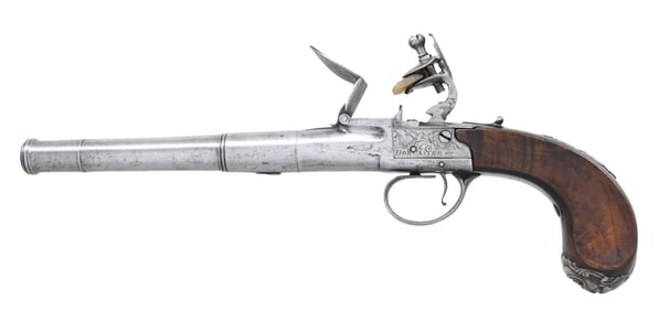 BRITISH SCREW BARREL CENTER HAMMER FLINTLOCK