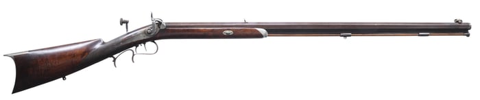 A.L. BASLER HALF STOCK OHIO PERCUSSION RIFLE.