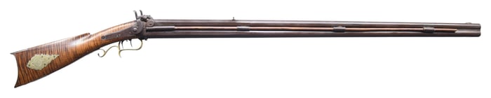 NEW YORK STYLE O/U PERCUSSION RIFLE/SHOTGUN.