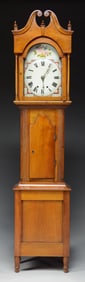 PERIOD DIMINUTIVE WALNUT GRANDMOTHER CLOCK.