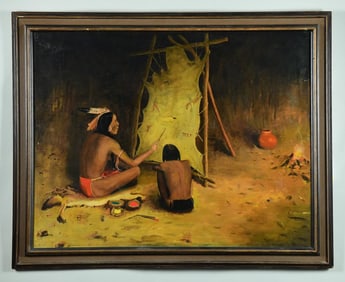 OIL ON CANVAS IN THE STYLE OF IRVING COUSE