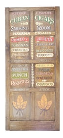 19TH CENTURY OAK DOOR WITH GREAT CIGAR STORE