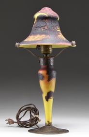 MULLER FRES CAMEO BOUDOIR LAMP.