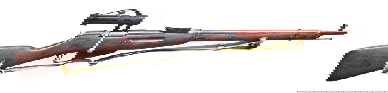 ASSEMBLED MOSIN NAGANT PU BOLT ACTION SNIPER RIFLE: . Cal. 7.62x54R. S# EYE6836. Bbl. 28 3/4" with Century import marking. Post front sight with hood. Tangent rear sight graduated to 2000m. Rifle is assembled in PU sniper configuration with an original