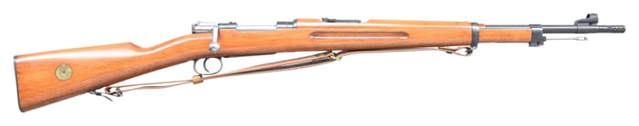 SWEDISH HUSQVARNA M38B MAUSER BOLT ACTION RIFLE.