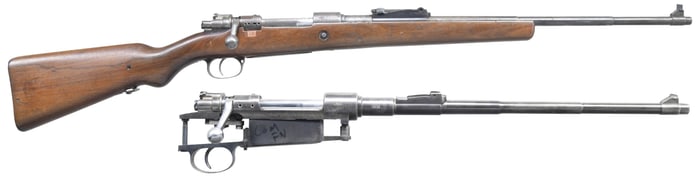 LOT OF MODIFIED COLUMBIAN MAUSER RIFLES.