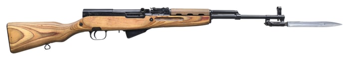 RUSSIAN COLD WAR ERA SKS SEMI-AUTO MILITARY RIFLE.