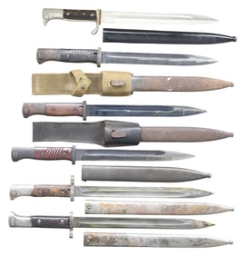 LOT OF SIX BAYONETS.