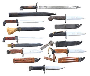 ASSORTED BAYONET LOT.: Please note as of 7/28/25 this item description has been updated. Please revisit this description and contact us with any questions. This lot consists of the following: 1) Swedish M94/14 Bayonet with