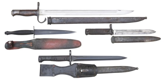 3 BAYONETS & 1 COMMANDO KNIFE.