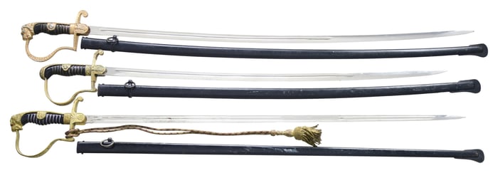 3 WWII GERMAN WEHRMACHT SWORDS.