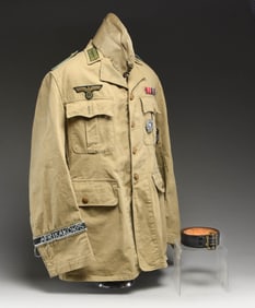 REPRODUCTION AFRIKA KORPS TUNIC, HAT & BELT.