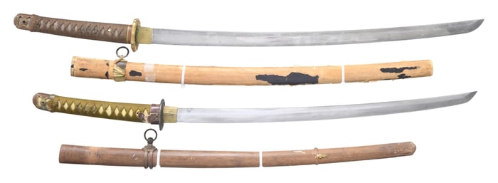 2 JAPANESE SHIN-GUNTO KATANA